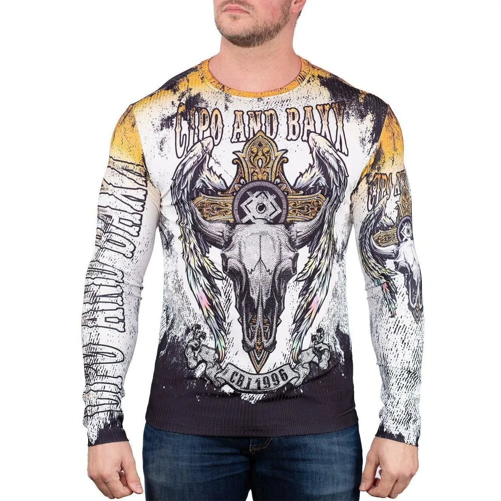Cipo & Baxx Herren Longsleeve CL492