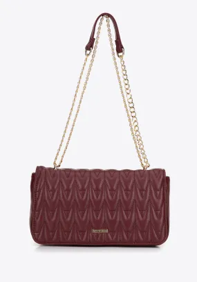 Gesteppte Damen-Überschlagtasche mit Kettenriemen I WITTCHEN