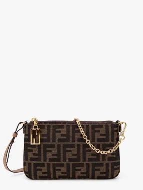 Handtasche FENDI Brown Fabric Shoulder Bag 8BS073AD23F1GE3