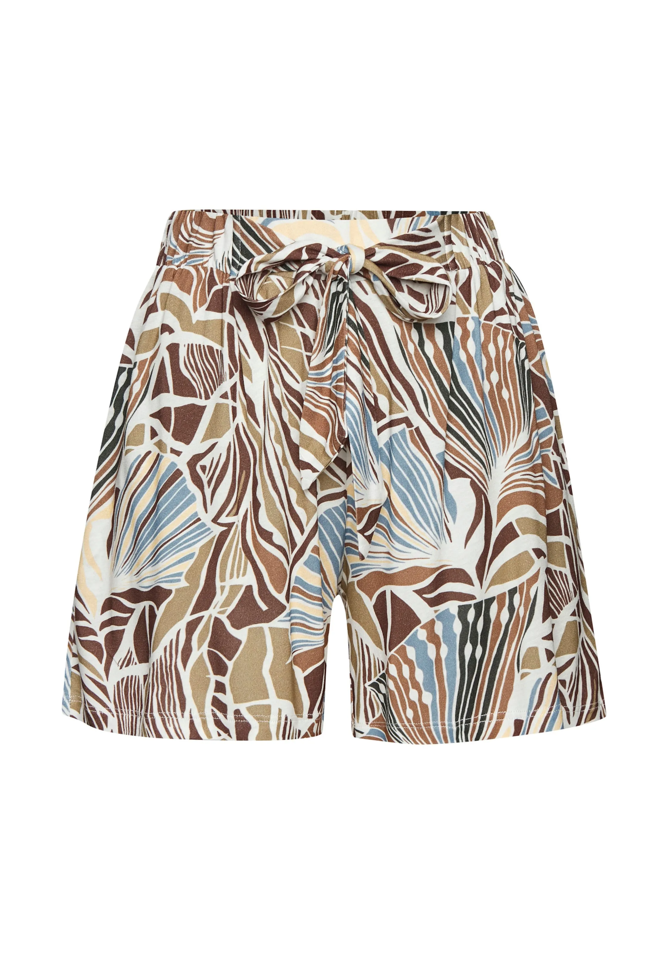 LASCANA Strandshorts in creme-khaki-hellblau-braun bedruckt