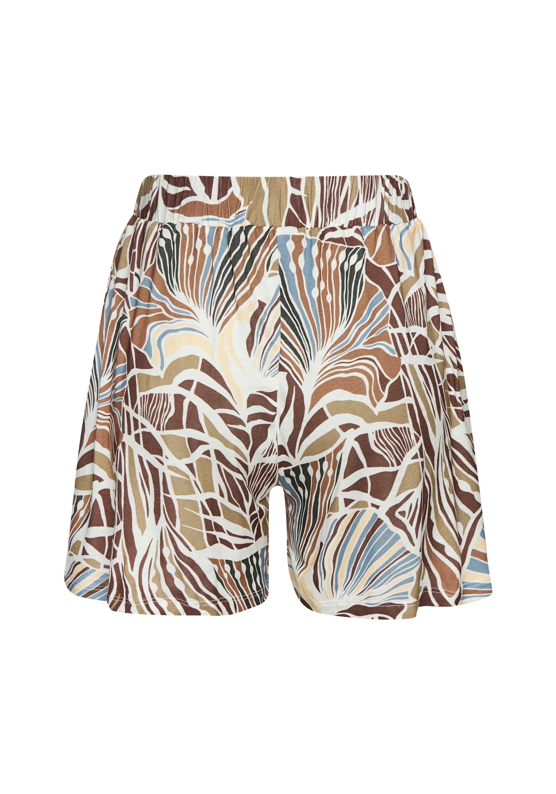 LASCANA Strandshorts in creme-khaki-hellblau-braun bedruckt
