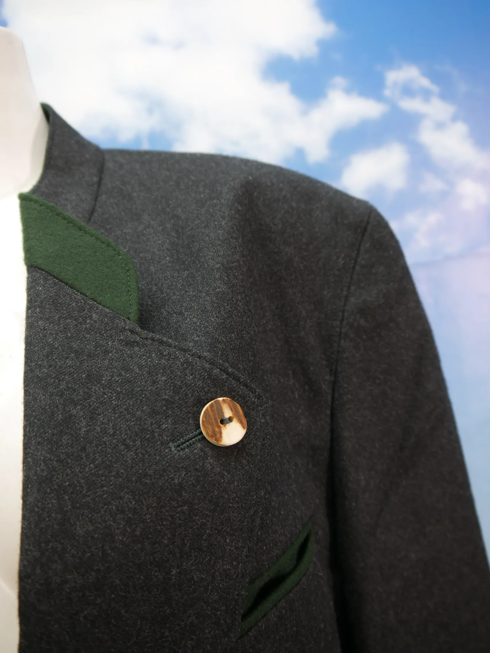 Lodenfrey neuwertig klassisch fescher Janker schwarze Trachtenjacke Jacke Gr.48