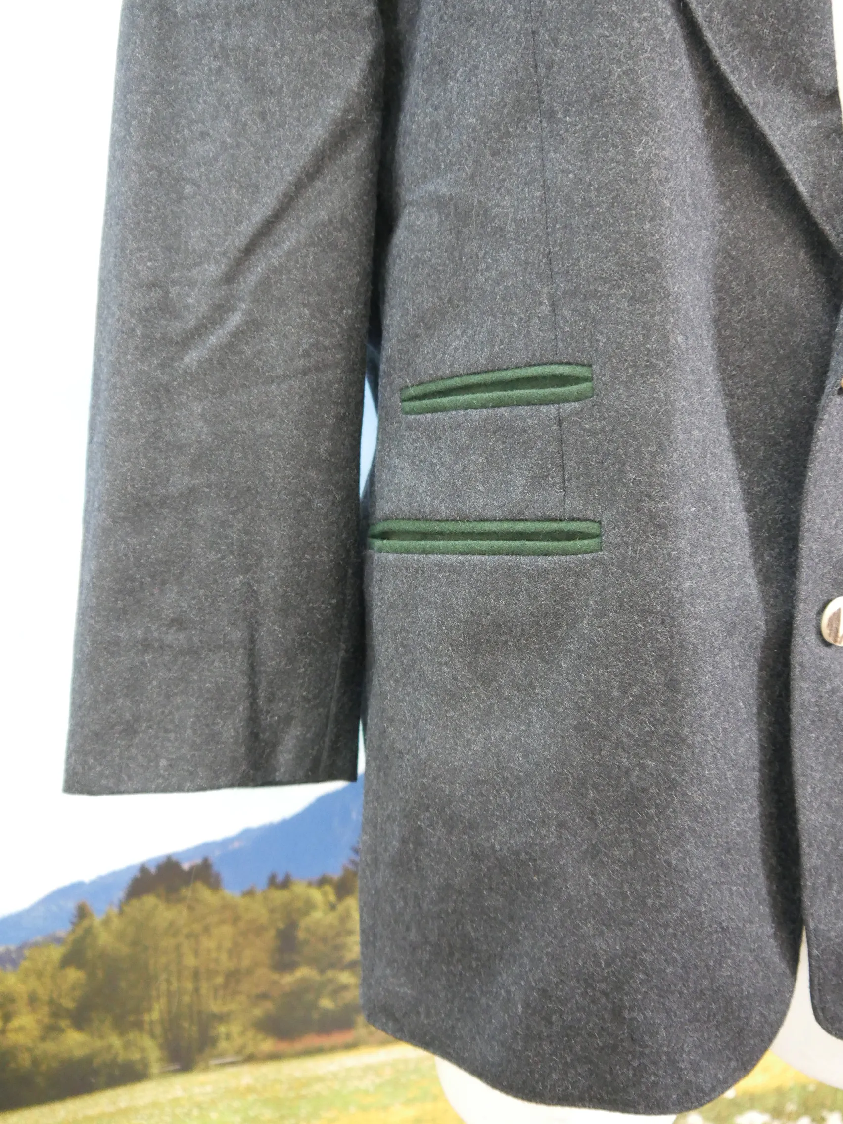 Lodenfrey neuwertig klassisch fescher Janker schwarze Trachtenjacke Jacke Gr.48