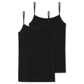 SCHIESSER Damen Spaghettitop, Multipack - Single Jersey, Serie 95/5, uni #1